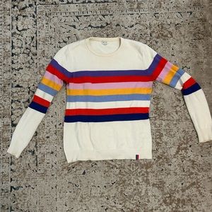 KULE Colorful Striped Cotton Sweater Size Small
